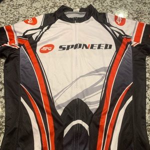 Sponeed Men’s Large Bicycle Jersey Full Zip